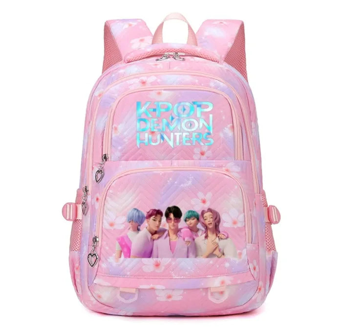 K-Pop Demon Hunters Boys Girls Backpack Huntrix Travel Knapsack Schoolbag Rucksack Women Shoulder Bag Halloween Birthday Gifts