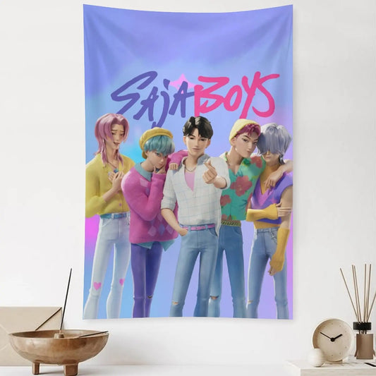 Huntrix KPop Demon Hunters Tapestry Wall Decor, 40''x60'' Tapestry Gift Applicable To Wall Decor Art Tapestry