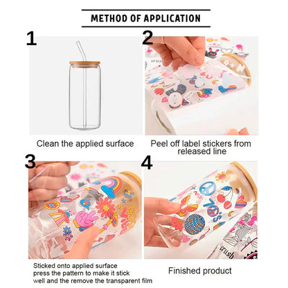 k-pop Demon Hunters wrapping Transfer cups HUNTRX Decal Rumi kpop saja boys Uvdtf Bottle k pop Stickers Uv Dtf Car Huntrix Wraps