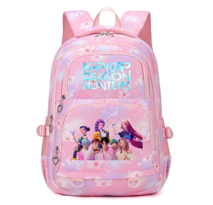 K-Pop Demon Hunters Boys Girls Backpack Huntrix Travel Knapsack Schoolbag Rucksack Women Shoulder Bag Halloween Birthday Gifts