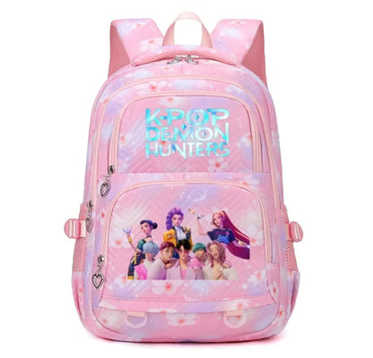 K-Pop Demon Hunters Boys Girls Backpack Huntrix Travel Knapsack Schoolbag Rucksack Women Shoulder Bag Halloween Birthday Gifts