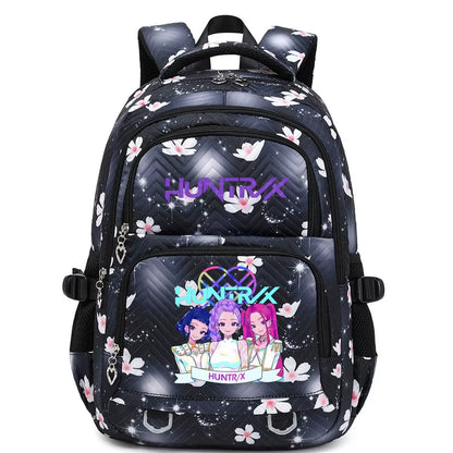 Kpop Demon Hunters Backpack Cartoon Rumi Mira Zoey HUNTR/X Saja Boys Print Schoolbag Large Capacity Student School Bas for Girls