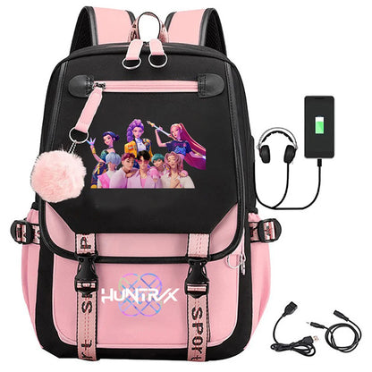For KPop Demon Hunters Backpack Teenagers Daily Backpack 2025 Hot Movie Huntrix Demon Hunters School Bag for Students Girls Boys
