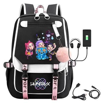 For KPop Demon Hunters Backpack Teenagers Daily Backpack 2025 Hot Movie Huntrix Demon Hunters School Bag for Students Girls Boys