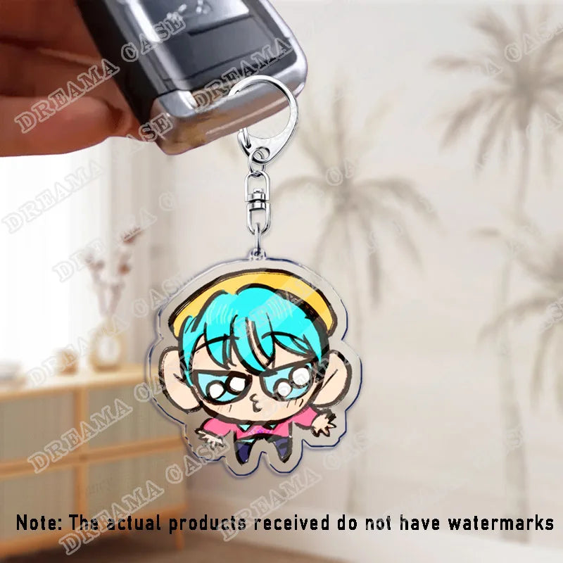 Cartoon K-Pop Demon Hunters Saja Boys Acrylic Keychains Ring Double-Sided Key Chain Jewelry Fan Love Gifts