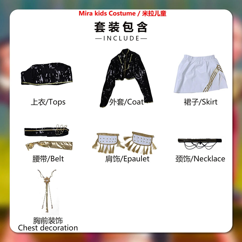 Black Golden Rumi Zoey Mira Cosplay KPop Demon Hunters Cosplay Costume Girls Suit kids Adult Halloween Party Role Playing Outfit