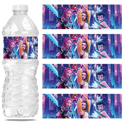 20pcs Kpop Demon Hunters Stickers for Water Bottles Singer Demon Hunter Birthday Decorations Party Favors Protection Waterproof