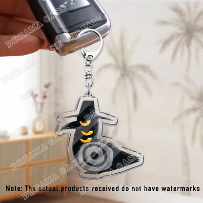 Cartoon Huntrix Saja Boys Derpy Tiger Acrylic Keychains Ring Double-Sided Key Chain Jewelry K-Pop Demon Hunters Fan Love Gifts