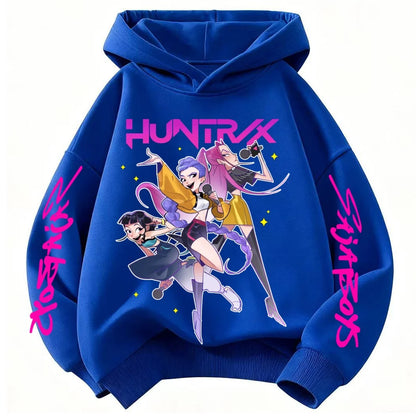 Kids Anime Demon Slayer Tomioka Print Cotton Hoodie Unisex Boys Girls Casual Tshirt 100-160cm Childrens Cartoon Clothes
