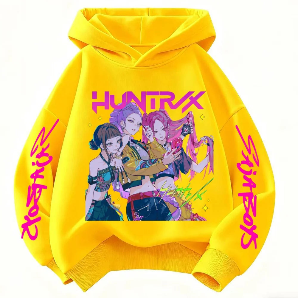 Toddler 3-12 Year Coat Boys Girls Tops Spring Leisure Sweatshirr Clothing 2026 Children Hoodie Popular Movie KPop Demon Hunters