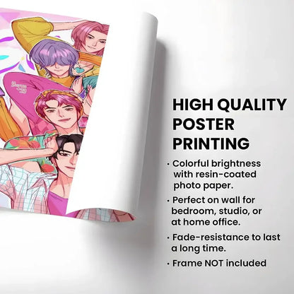 Saja Boys KPop D-Demon Hunters Poster Water Proof Paper Print Room Decor Stickers Art Wall Decoration Bedroom Living Room