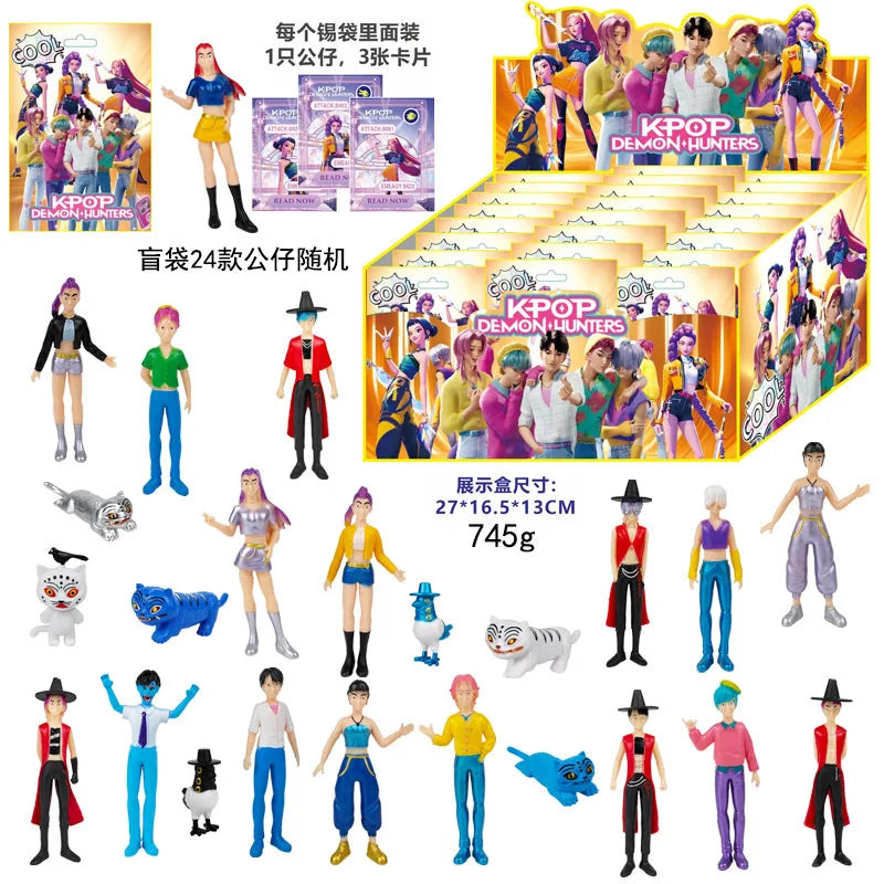 Kpop Demon Hunters Figure Toys Demon Hunters Figures Pvc Model Collectible Game Action Figures Room Decoration Kids Birthday Toy