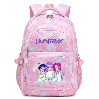 Kpop Demon Hunters Backpack Cartoon Rumi Mira Zoey HUNTR/X Saja Boys Print Schoolbag Large Capacity Student School Bas for Girls