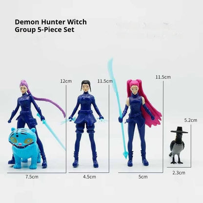 5/8/12pcs/Set Kpop Demon Hunters Figure Model Toy PVC Cartoon Gaming Peripherals Desk Collection Figures Model Toy For Kid