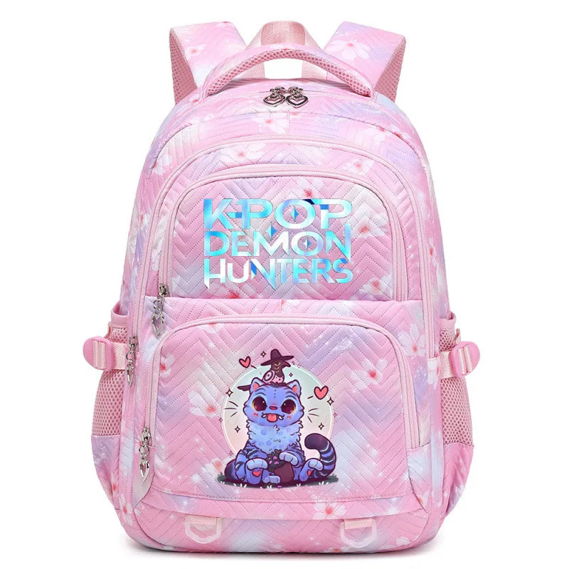 K-Pop Demon Hunters Boys Girls Backpack Huntrix Travel Knapsack Schoolbag Rucksack Women Shoulder Bag Halloween Birthday Gifts