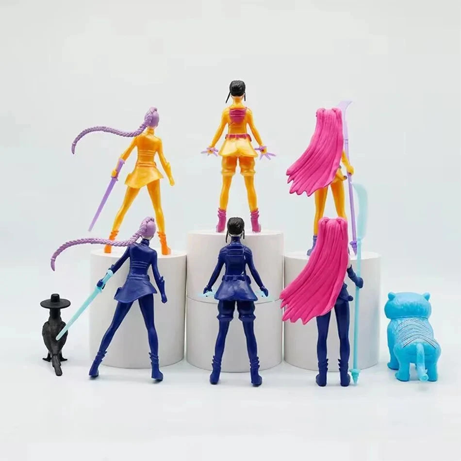 5pcs-18pcs/Set Kpop Demon Hunters Action Figure Tiger Rumi Mira Zoey Figurine Doll  PVC Model Collectible Figure Room Decoration