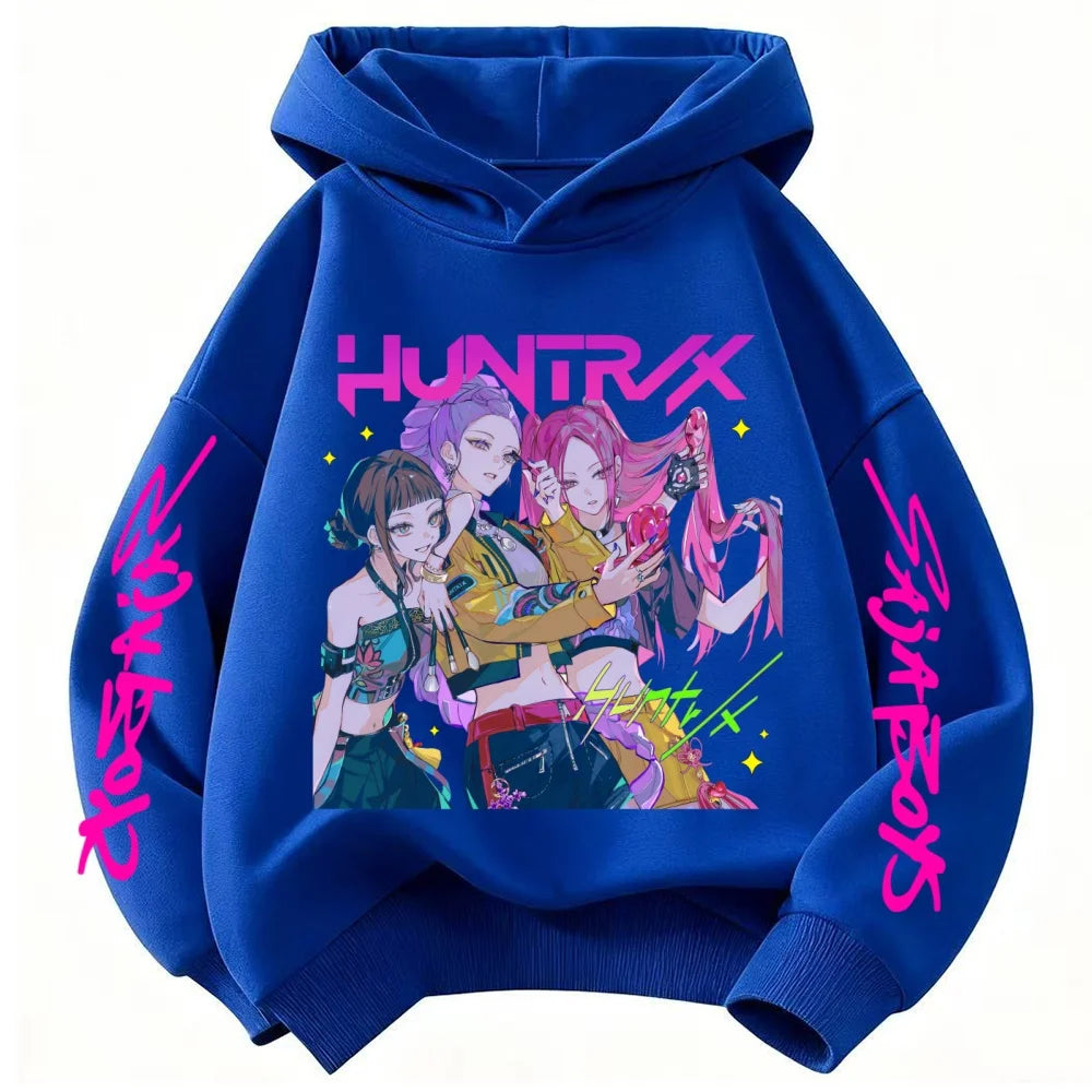 Toddler 3-12 Year Coat Boys Girls Tops Spring Leisure Sweatshirr Clothing 2026 Children Hoodie Popular Movie KPop Demon Hunters