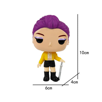 10pcs Kpop Demon Hunters Figure Pvc Model Anime Figurine Collection Statue Desk Decoration Dolls Children Toys Halloween Gifts