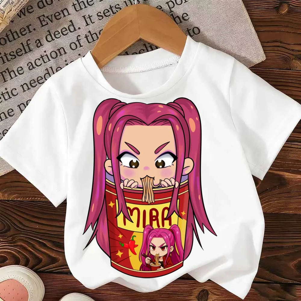 Fashion Movie Kids T-shirt KPop Demon Hunters Funny Gift for Fans Tshirt K-Pop Demon Hunters Clothes Cool Girls Tee Top