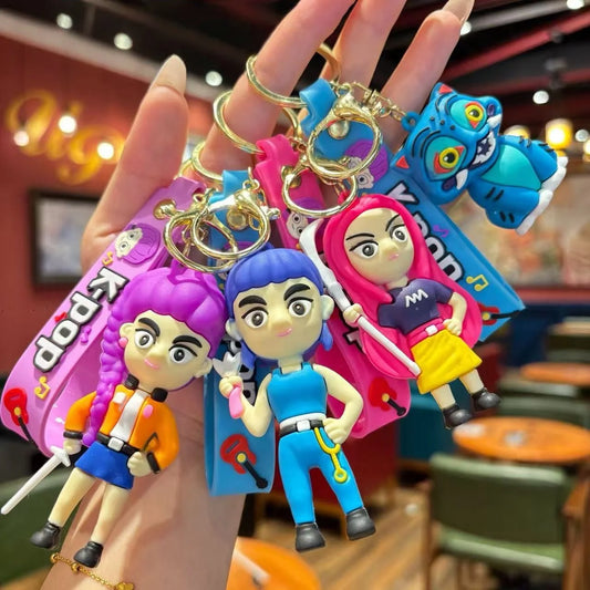 KPop Devil Hunter Peripheral Widget Rumi Mira Zoe PVC Keychain Backpack Decoration Widget Accessories Toys