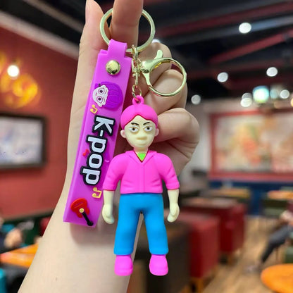 KPop Devil Hunter Peripheral Widget Rumi Mira Zoe PVC Keychain Backpack Decoration Widget Accessories Toys