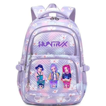 Kpop Demon Hunters Backpack Cartoon Rumi Mira Zoey HUNTR/X Saja Boys Print Schoolbag Large Capacity Student School Bas for Girls