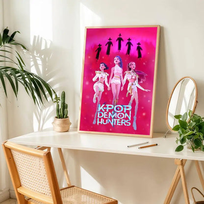 K-pop D-Demon Hunters Anime Poster Suitable For Home Living Room Bedroom Office Bar Wall Decoration Sticker