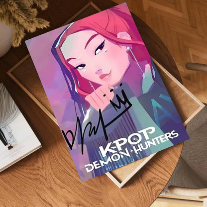 Movie KPop Demon Hunters Anime Posters Sticky HD Quality Poster Wall Art Painting Study Wall Decor