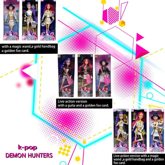 Kpop Demon Hunters 30cm Doll Toy*# Rumi Mila Zoe Action Doll Toy^&  Plastic DIY ~Children's Girl Toy Birthday Gift