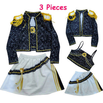KPop Rumi Mira Zoey Demon Hunters Kids Cosplay Costume Child Huntrix Dress for Girls Roleplay Carnival Party Christmas Costume