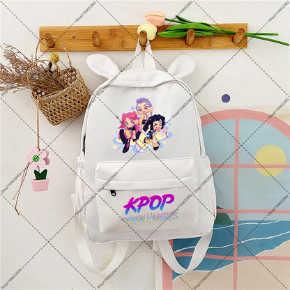 KPop Demon Hunteres Students Backpacks Cartoon Anime Graphic Print Backpack Boys Girls Fashion Schoolbag Back To School Gifts