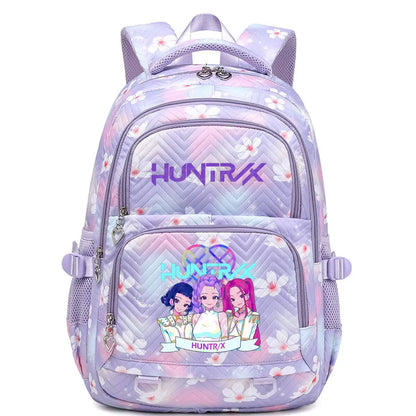 Kpop Demon Hunters Backpack Cartoon Rumi Mira Zoey HUNTR/X Saja Boys Print Schoolbag Large Capacity Student School Bas for Girls