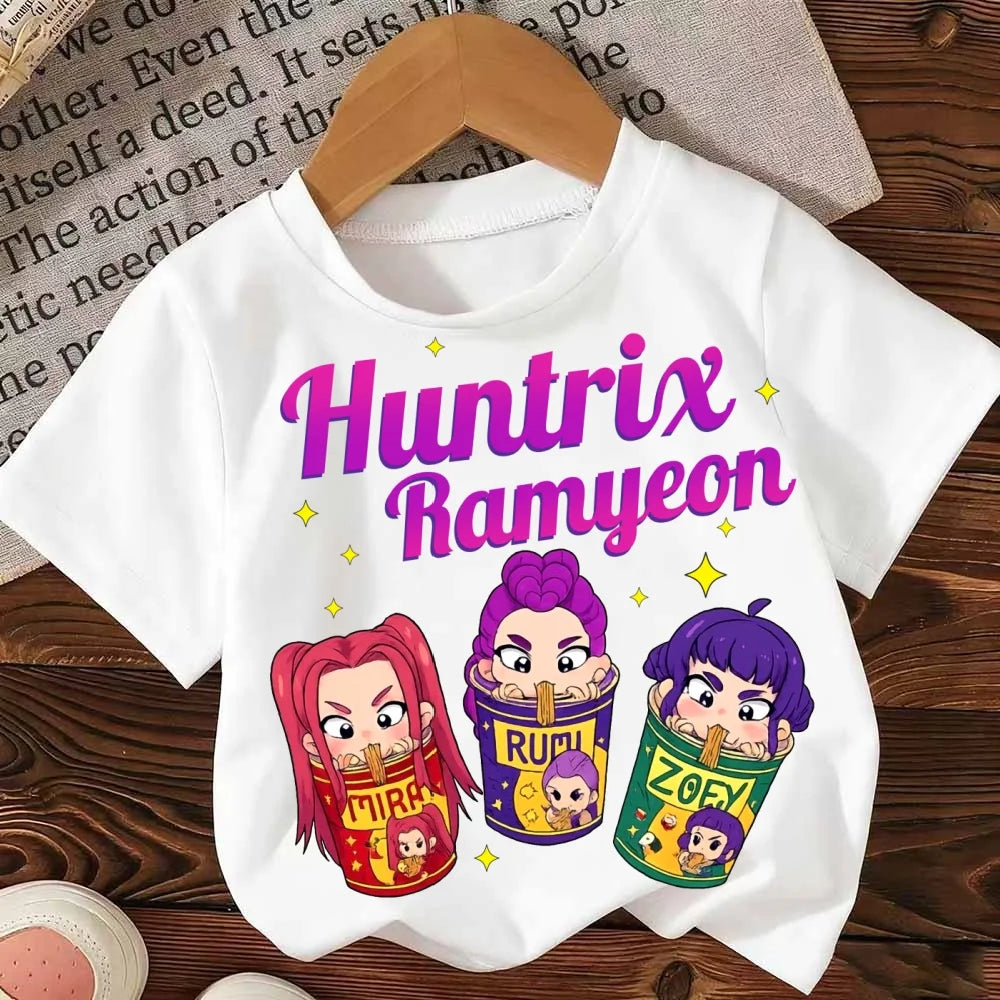 Cool Witch Hunt Kids Round Neck T-shirt for Boys and Girls Aged 2-12 Fashionable Casual Fun Short sleeved Top