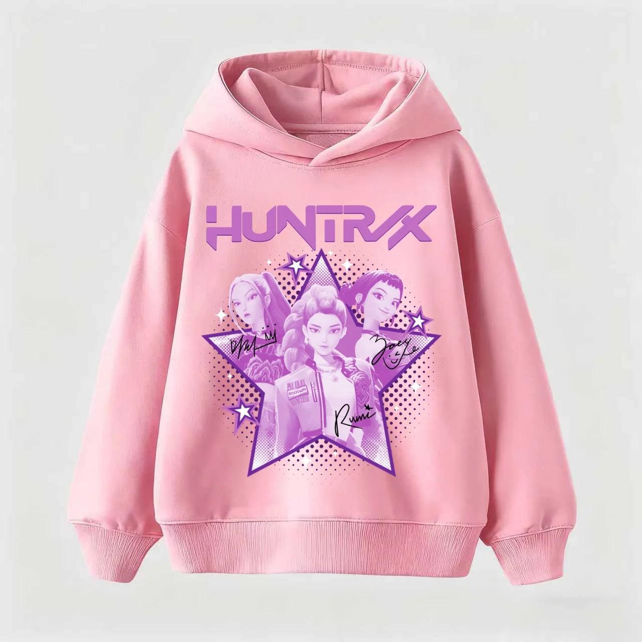 K-pop Demon Hunters Hoodies Girl Thin Hooded Sweatshirt Autumn Tracksuit Hood Sportswear Long Sleeve Pullover Kids Clothings Gif