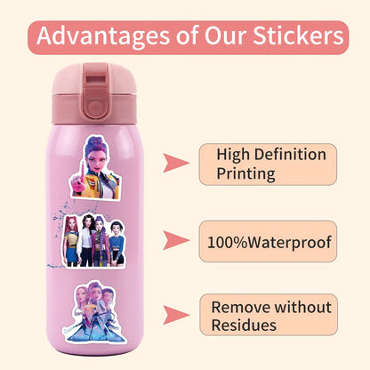 55/110pcs KPop Demon Hunters Stickers Animation Movie Decals DIY Laptop Car Bike Graffiti Decoration Waterproof Anime Stickers