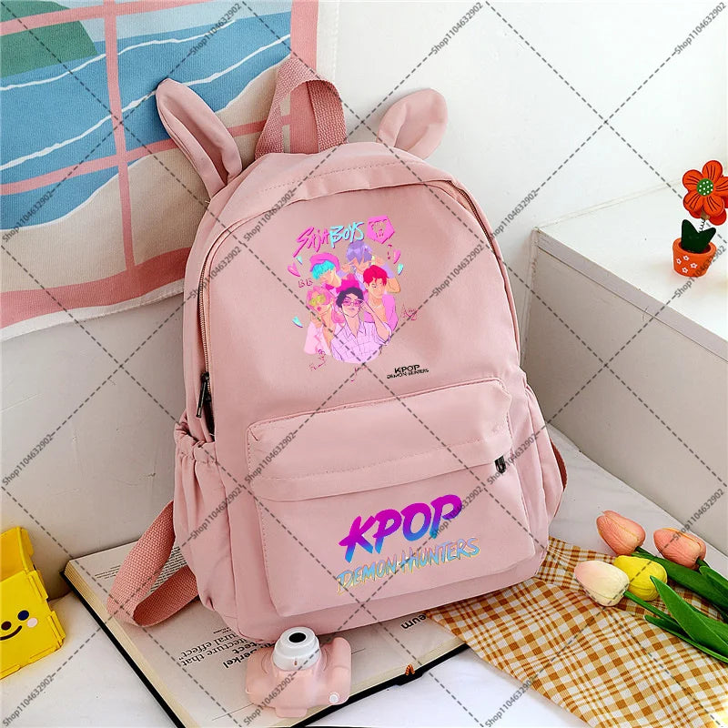 KPop Demon Hunteres Students Backpacks Cartoon Anime Graphic Print Backpack Boys Girls Fashion Schoolbag Back To School Gifts