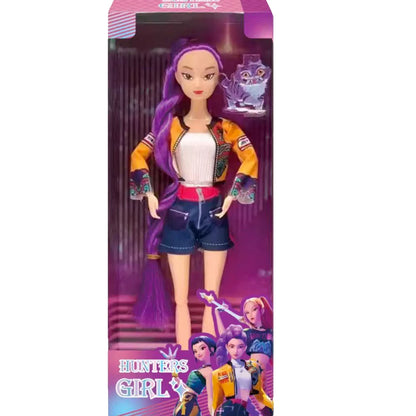 Anime Doll Toys Kpop Demon Hunters Action Figure Toy Rumi Mira Zoey Beautiful Princess Baby Girl Dolls Plastic DIY Toy for Girls