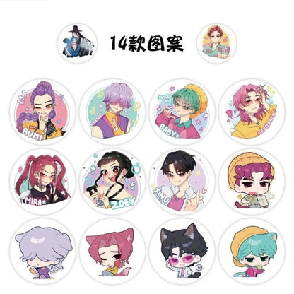 500pcs/roll New Cute Kpop Demon Hunters Cartoon Sealing Stickers Diy Pvc Laptop Decals Decoration Reward Gift Toy