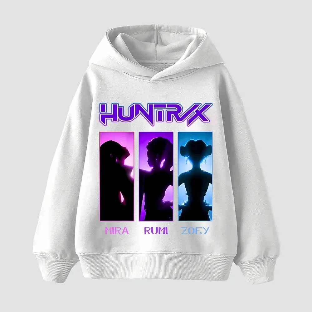 K-pop Demon Hunters Hoodies Boys Girls Long Sleeve Outerwear Saja Boys Print Hooded Coat for Children Fashion Pullover Kids Tops