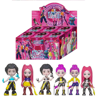 2025 Hot Anime KPop Devil Hunter Doll Vinyl Toy Rumi Mira Zoi Character Vinyl Mask Blind Box Ornament Toy Christmas Gift