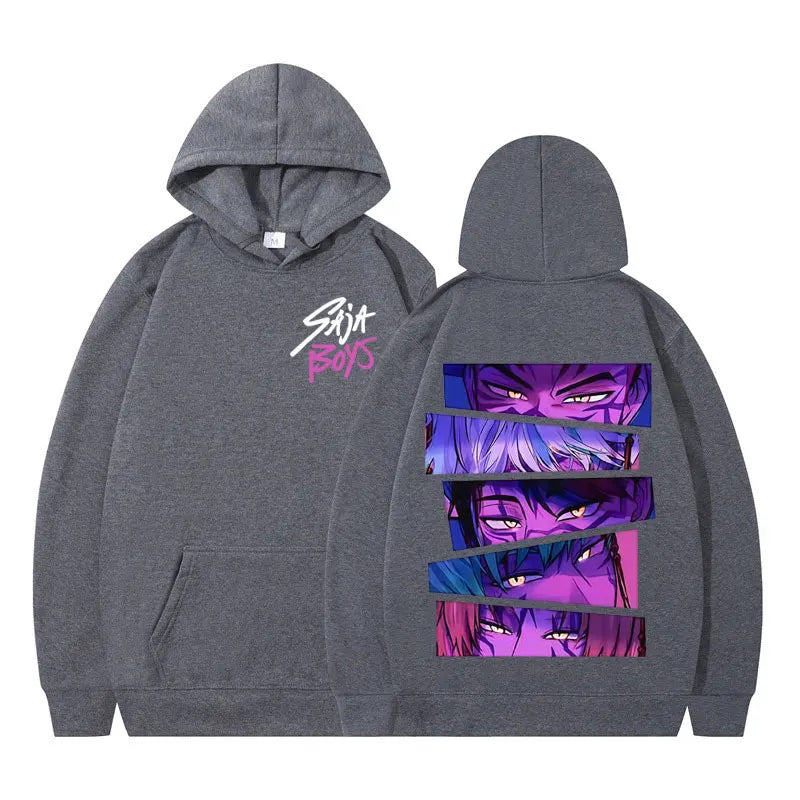Kpop Demon Hunters Saja Boys Movie Hoodie Men Women Fashion Clothing Pullover Long Sleeves Loose Casual Harajuku Sweatshirt Tide