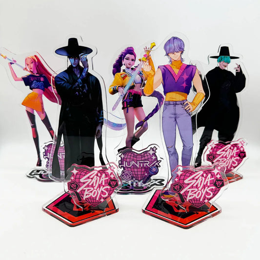 K-Pop Demon Hunters Superstar Rumi Mira Zoe Acrylic KeyChain Standing Plates Backpack Decoration Pendant Ornament Accessories