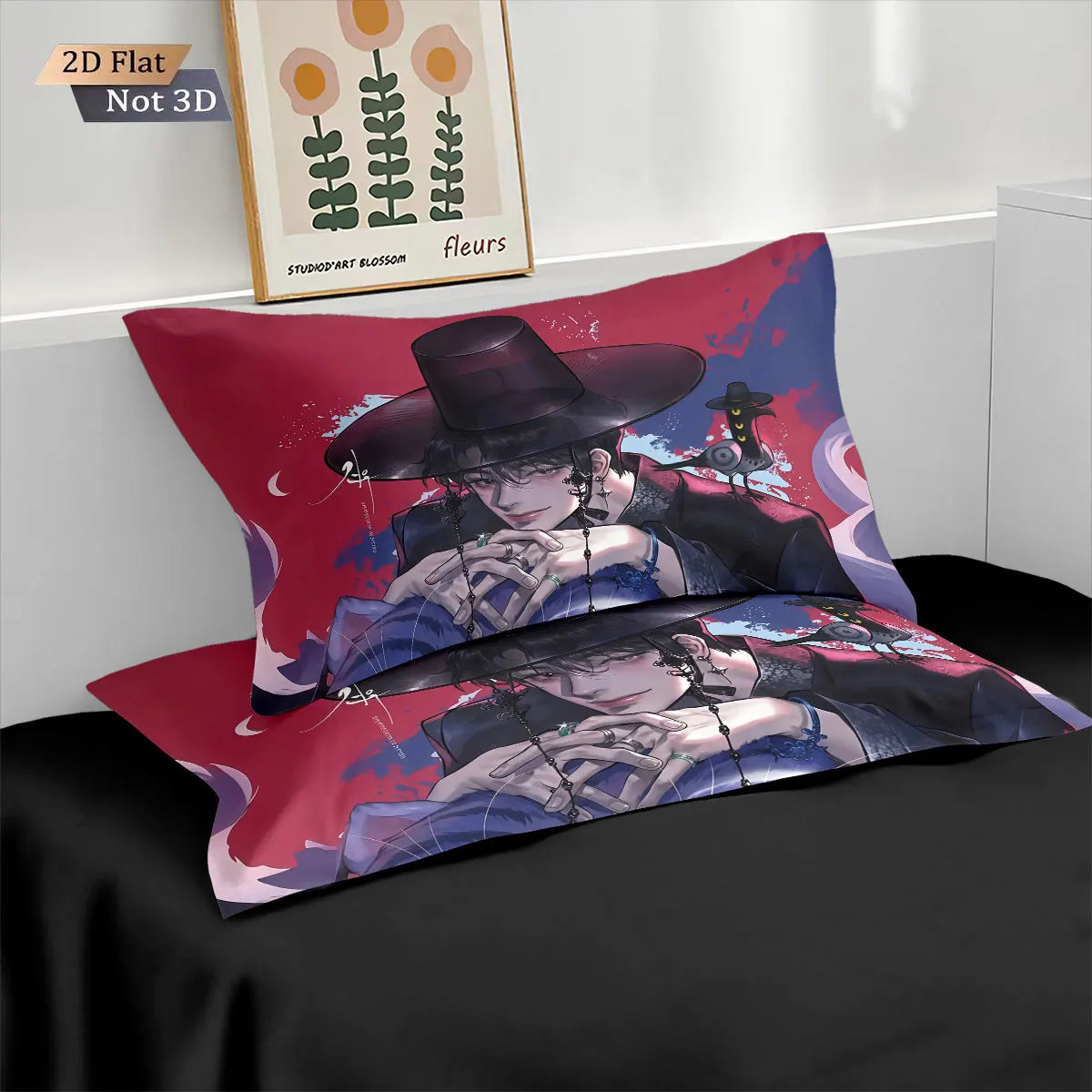 3pcs K-Pop Demon Hunters printed coreless duvet cover set, multi size bedroom, dormitory bedding decoration, machine wash style