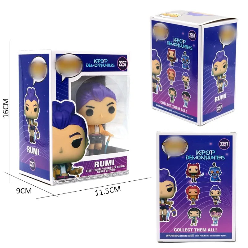 KPOP Demon Hunter 4 inch head can move a variety of styles of tiger PVC model game surrounding ornaments Christmas toy gifts