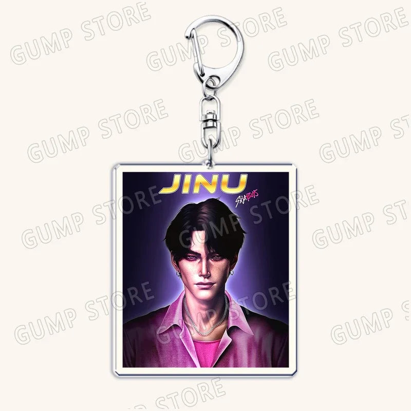 Popular Kpop TV Demon Hunters Huntrix Saja Boys Keychains for Accessories Bag Rumi Zoey Jinu Keyring Jewelry Fans Friends Gifts