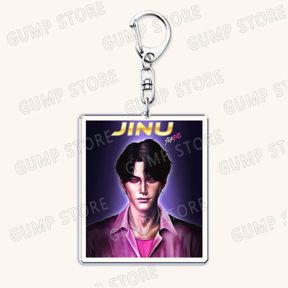 Popular Kpop TV Demon Hunters Huntrix Saja Boys Keychains for Accessories Bag Rumi Zoey Jinu Keyring Jewelry Fans Friends Gifts