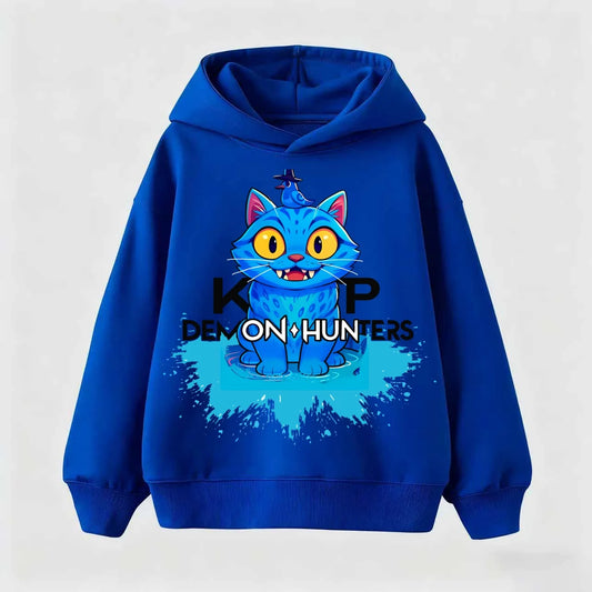 New Children's sweatshirt Korean Wave Demon Hunter Print Fashion Casual 2025 Movie Round Neck Girl Casual Clothing