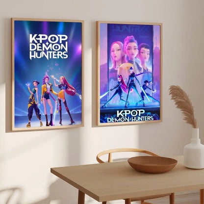 K-pop D-Demon Hunters Anime Poster Suitable For Home Living Room Bedroom Office Bar Wall Decoration Sticker