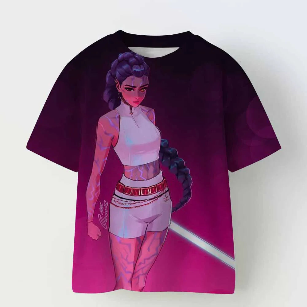 Derpy Tiger Kpop Demon Hunters Kids T-shirt Tops Girls Boys Cotton Summer Short Sleeve Tee Crew Neck Cute Tiger Funny T Shirts