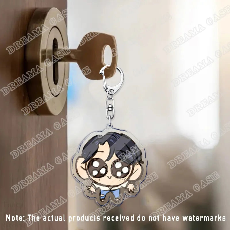 Cartoon K-Pop Demon Hunters Saja Boys Acrylic Keychains Ring Double-Sided Key Chain Jewelry Fan Love Gifts